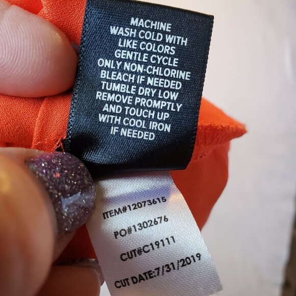 Torrid Tangerine Tango Georgette Tunic CamiTank Size 1 - Picture 7 of 9